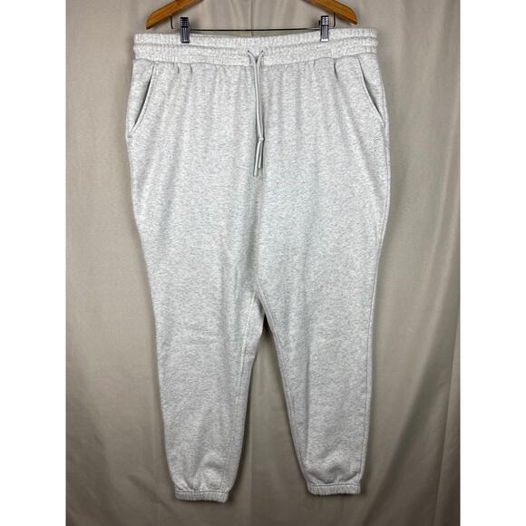 Fabletics Sweatpants Joggers Womens sz XXL/1X Light Grey Pants Comfy Pull-On - Picture 1 of 9